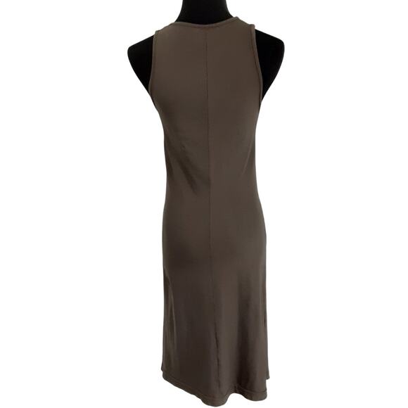 Paula Cahen D' Anvers Chocolate Brown Jersey Swing Dress Sleeveless Slip Dress - Picture 2 of 8